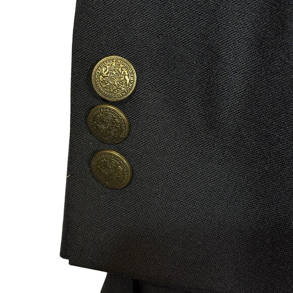 NWT Oscar De La Renta 100% Wool Gold Button Blazer 46R Navy Blue Office Men's - Picture 6 of 15